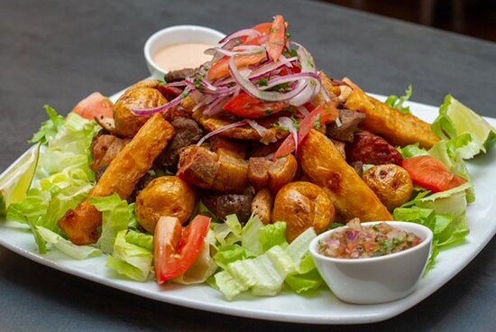 Chips, Chapati, Rice & Meat